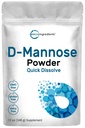 Micro Ingredients D Mannose Powder, Pure Mannose Supplement, Quick Water Soluble, urinary Tract Cleanse & Bladder Health, Premium Mannose για γυναίκες και άνδρες, Vegan Friendly.
