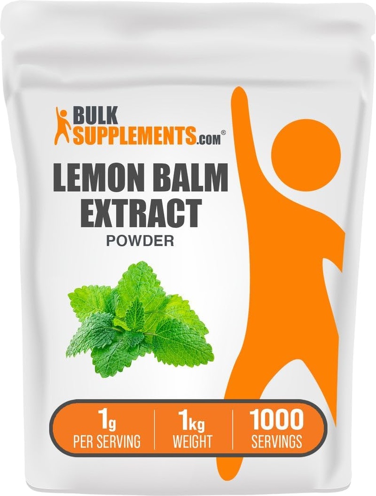 BulkSupplements.com Σκονη εκχυλισματος λεμονιού - Melissa Officinalis, σκόνη λεμονιού - Vegan & Gluten Free, 1g ανά Σερβίρισμα, 1kg (2,2 lbs) (πακέτο των 1)