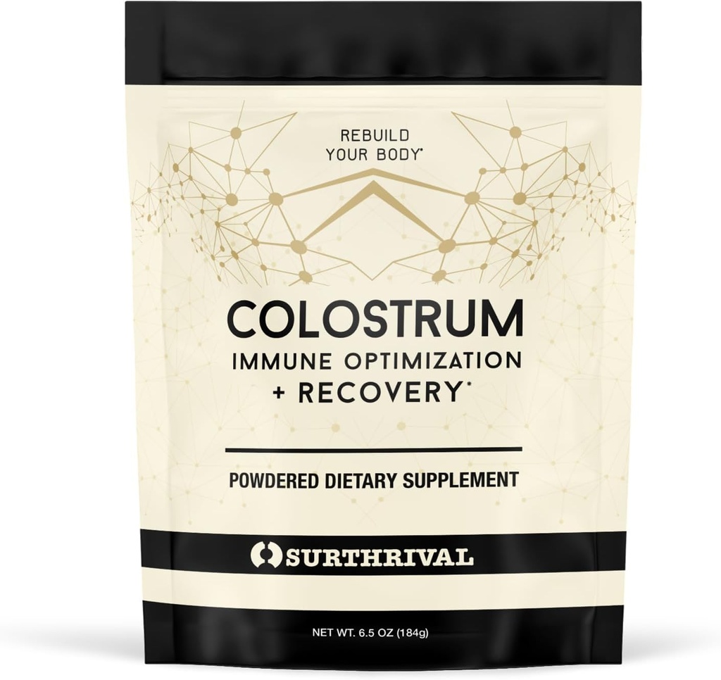 Surthrival: Colostrum Toz (6.5oz), Immune Optimizasyon ve Kurtarma, Tozlu Diyet Tamam, Gut Health, Immune Support, Keto Friendly