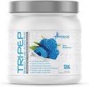 Μεταβολική Διατροφή - TRIPEP - Tri-Peptide αλυσίδα κλάδου Amino Acid, BCAA σκόνη, Pre Intra Post συμπλήρωμα προπόνησης, Blue Raspberry, 400 γραμμάρια (40 εξυπηρετούν)
