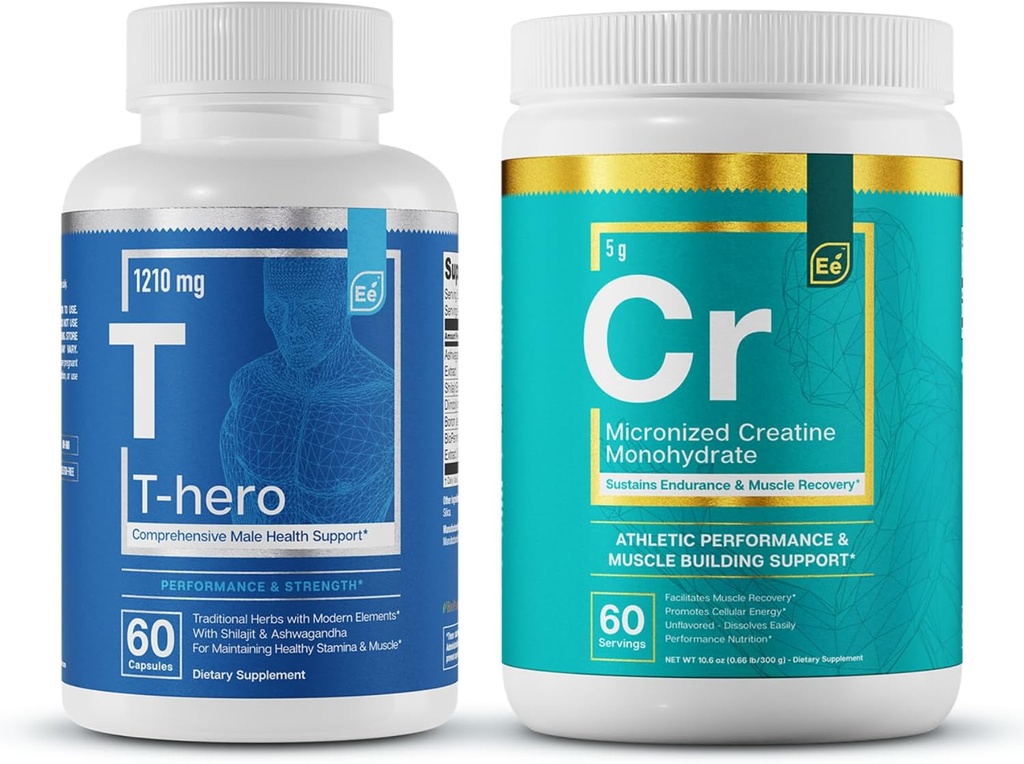 Temel Elements T-Hero + Micronizedtine Monohidrat | Erkek Sağlık Supplement - Kas Destek & T-Sağlık