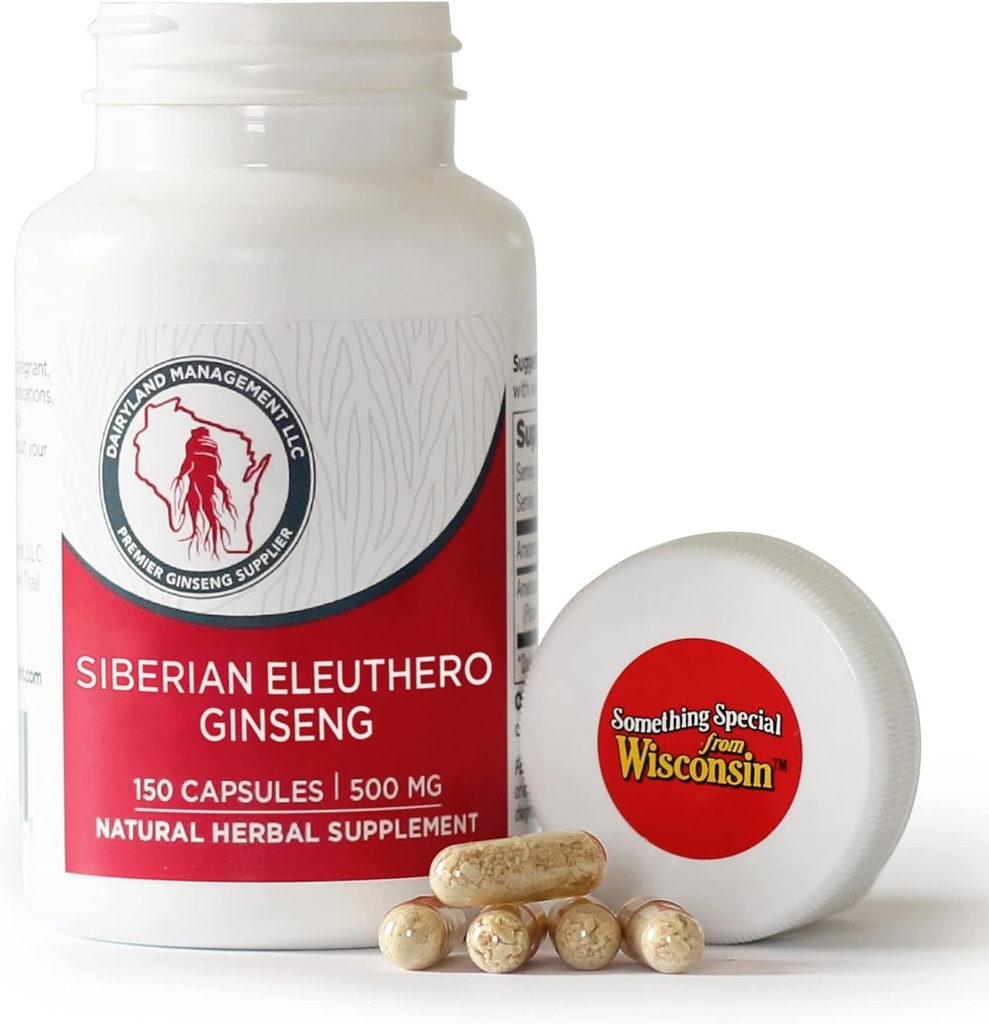 Sütland BTC - Sibirya Eleuthero Root Capsules - 150 ct - Authentic Sibirya SMA - Günlük Herbal Supplement Routine - Gluten Free & Non-GMO