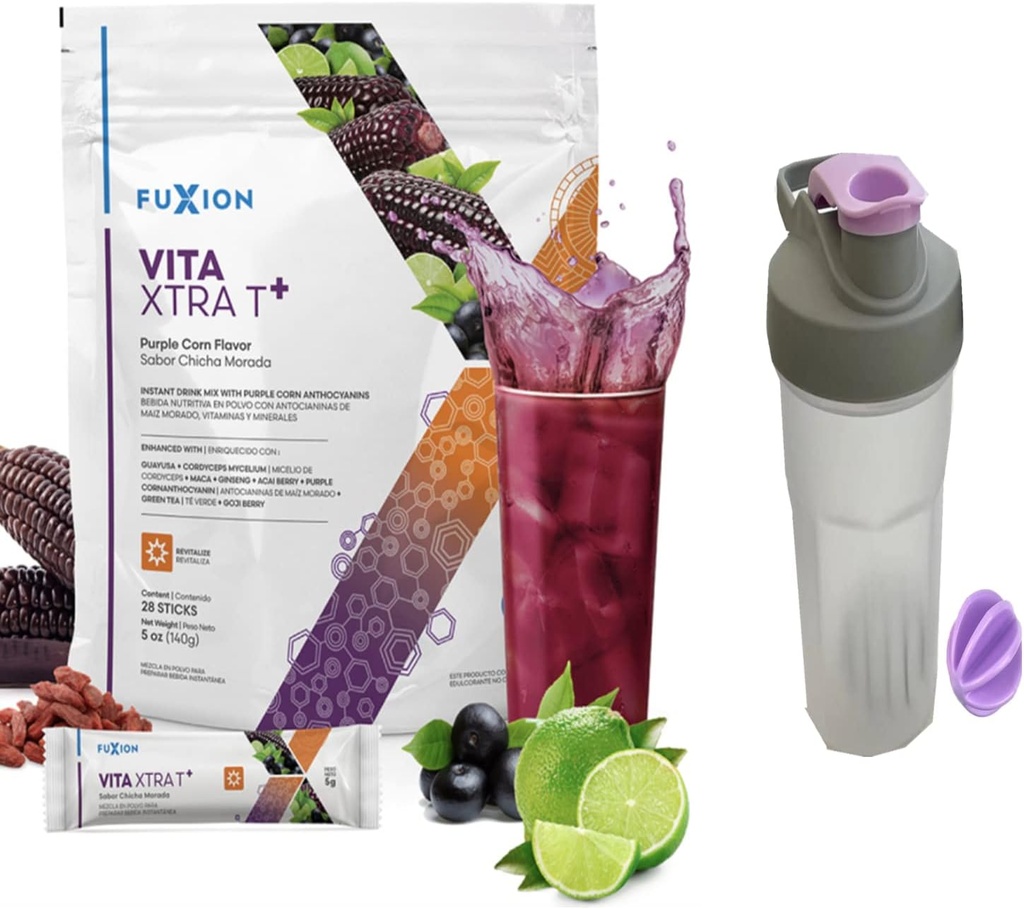 Fuxion VITA Xtra T+, Long-Lasting Energy Boost That Will Last The Whole Day, Energy Drink (VITA Xtra T+, 28 Sticks)