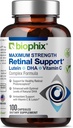 Υποστήριξη του biophix Retinal Maximum Strength Complex Formula 100 Κάψουλες - Zinc Vitamin C E Lutein DHA Omega-3 Ασταξανθίνη Υαλουρονικό οξύ - Υποστηρίζει την υγεία του οφθαλμικού οράματος