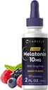 Carlyle Melatonin 10 mg | 2 fl oz Liquid Drops | Berry Flavor | Yetişkinler için | Non-GMO, Vegetarian Supplement