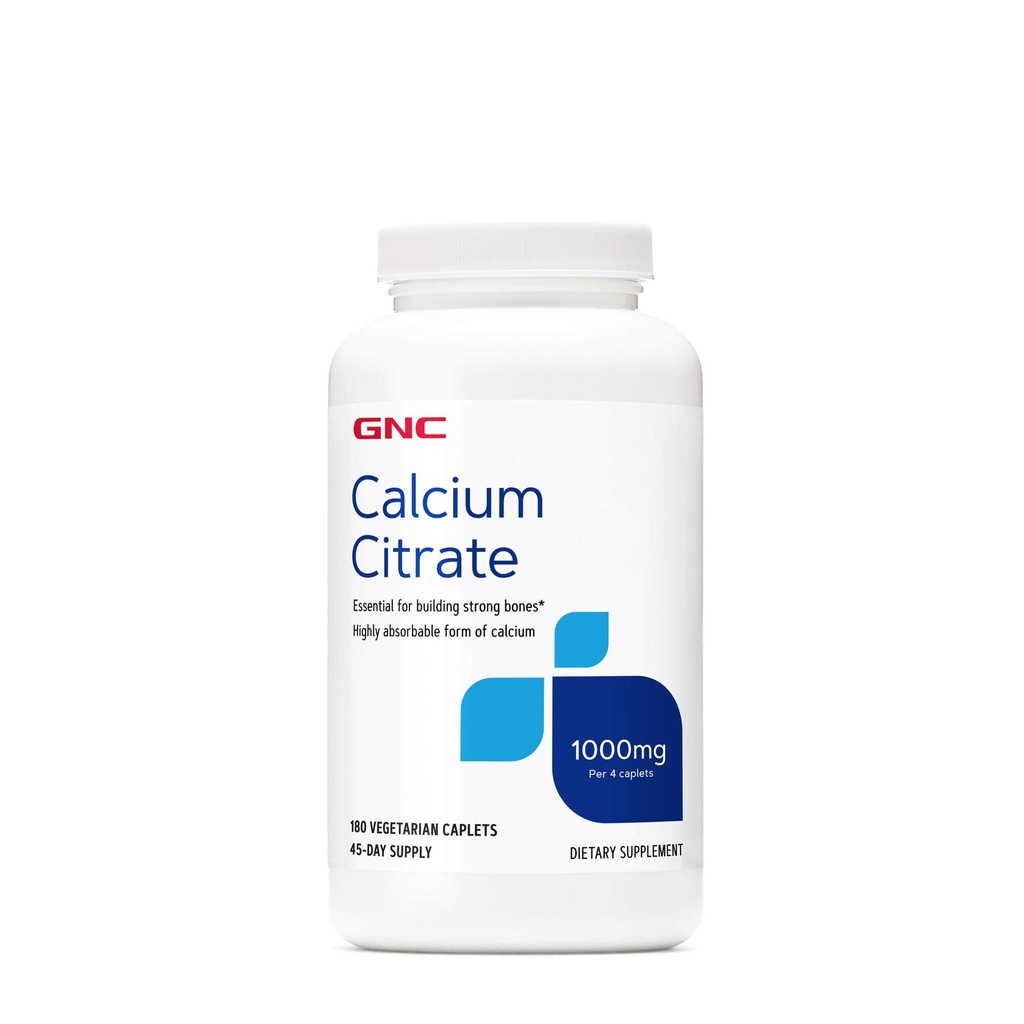 GNColo Citrate 1000 mg, Essential for Building Güçlü Bones, 180 Vegetarian Caplets