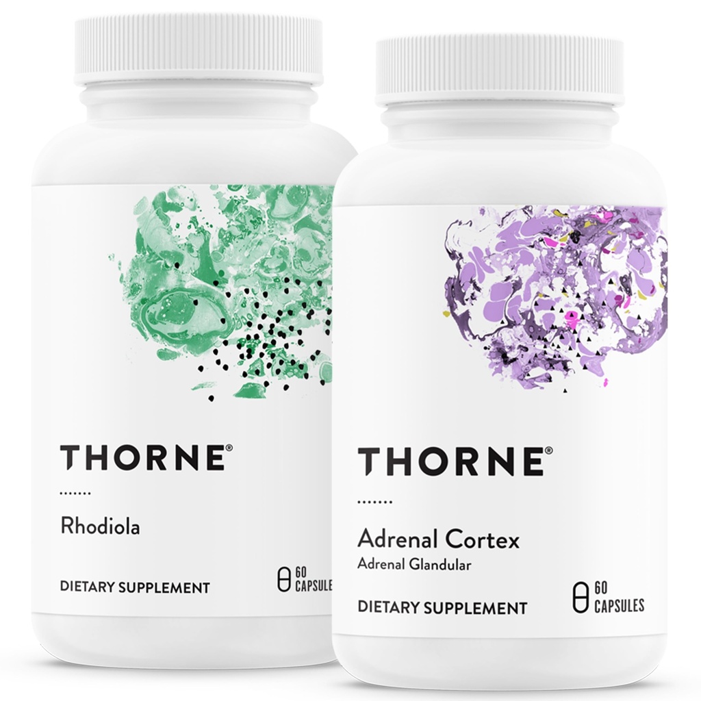 THORNE - Adaptogen & Adrenal Support Bundle - Φυσικές λύσεις για την αντιμετώπιση του στρες - Rhodiola και Adrenal Cortex - 60 εξυπηρετήσεις