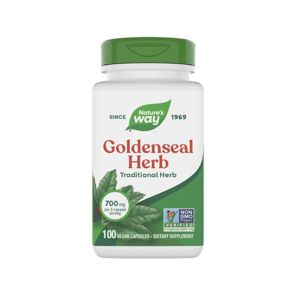 Nature's Way Premium Herbal Goldenseal Herb 800 mg per Serving 100 Vcaps