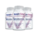 Araştırma Doğrulanmış Resveratrol - 98 Trans-Resveratrol 1000 mg, Anti-Aging Support - Şişe başına 60 Capsules - 3 Şişeler - 3 Şişeler