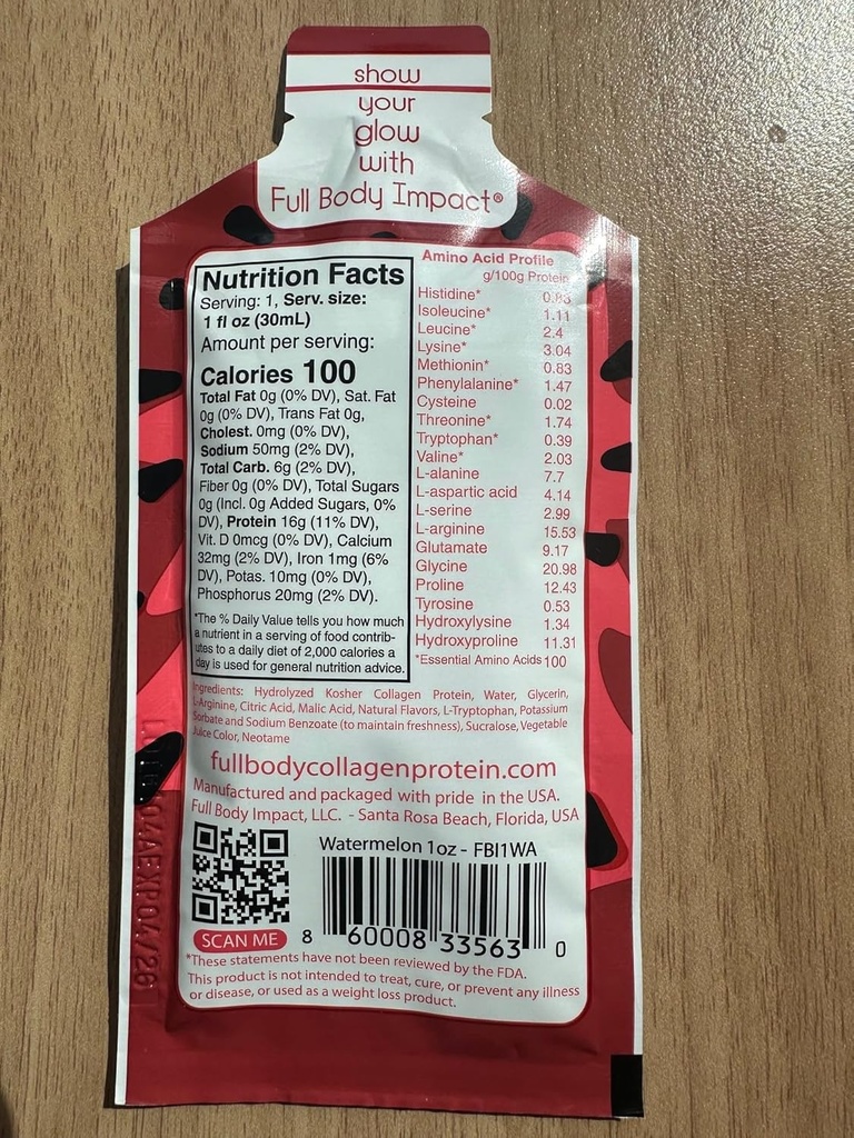 Συμπλήρωμα πρωτεΐνης υγρού κολλαγόνου 16.000mg (16g) υδρολυμένου κολλαγόνου Peptides Τύποι I & III για υγιή μαλλιά, δέρμα, νύχια και αρθρώσεις, 1oz Packet (Trial Pack - 2 κάθε Γεύσης)