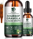 Soursop Graviola Leaf Extract Liquid Drop Plus Pure Botanical Sea Moss for Cell Support & Regeneration, Immunity, Liver, Gut & Antioxidant - Soursop Bitters Liquid, 30 Day Supply, 1 Fl Oz