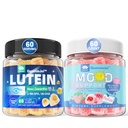 Χωρίς ζάχαρη Lutein 20mg ζεαξανθίνη γεμάτη Gummies + φυσική ηρεμία πληρωμένες Gummies για ενήλικες με Ashwagandha και Vegan Omega 3