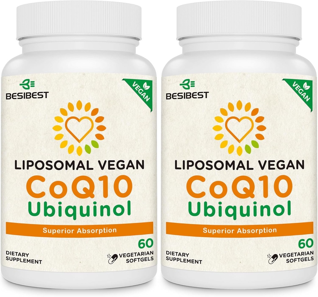 1000 mg Liposomal CoQ10 Ubiquinol, 120 Vegan Softgels, High Abxia Ubiquinol CoQ10 Supplement, Active Anti Formoxys Coenzyme Q10 For Heart Function & Energy Production Production