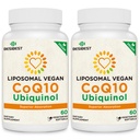1000mg λιποσωμική CoQ10 Ubiquinol, 120 Vegan Softgels, Υψηλή απορρόφηση Ubiquinol CoQ10 συμπλήρωμα, Ενεργή Αντιοξειδωτική μορφή του συνένζυμου Q10 για λειτουργία καρδιάς & παραγωγή ενέργειας