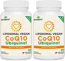 1000mg λιποσωμική CoQ10 Ubiquinol, 120 Vegan Softgels, Υψηλή απορρόφηση Ubiquinol CoQ10 συμπλήρωμα, Ενεργή Αντιοξειδωτική μορφή του συνένζυμου Q10 για λειτουργία καρδιάς & παραγωγή ενέργειας