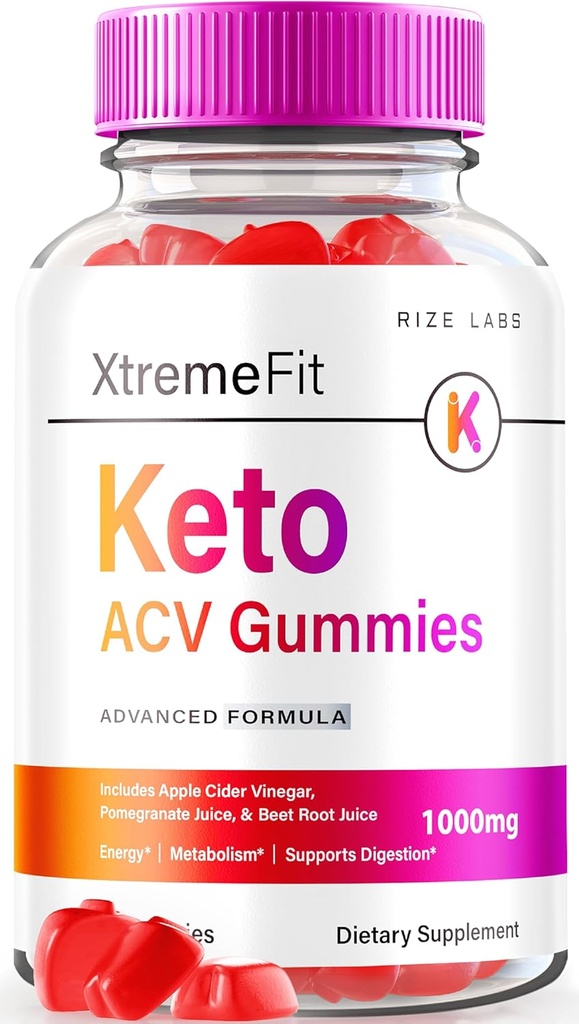 rize labs - Xtremefit Keto ACV Gummies για Σύνθετη απώλεια βάρους, Σύνθετη Φόρμουλα, συμπλήρωμα μηλίτη μηλίτη (60 Gummies)