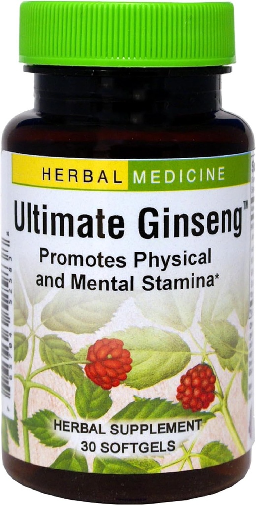Herbs Etc. Ultimate Ginseng Softgels - Sürekli Fiziksel Aktivite Destek - Kalp Sağlığı - Fiziksel ve Fikri Aktivite için Günlük Stamina - Gluten-Free - 30 Softgels (30 Hizmet)