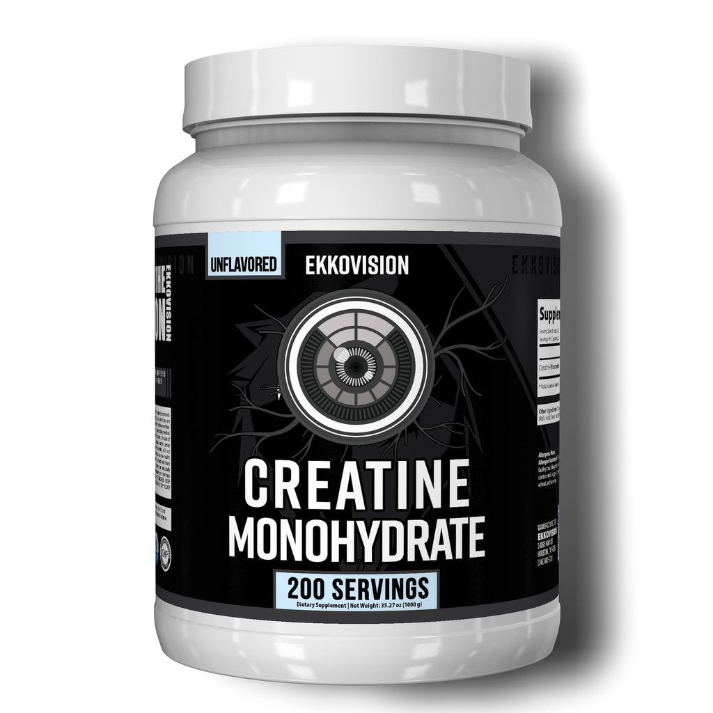 Ekkovision Tinatine Monohidrat Toz, Micronized, Unflavored, Pre Workout & Post Workout Supplement for Men and Women, Energy Support, Easy to Mix in Shakes, Smoothies & Beverages, 200 Hizmetler