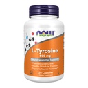 NOW Συμπληρώματα, L-Τυροσίνη 500 mg, Υποστηρίζει ψυχική εγρήγορση *, Νευροδιαβιβαστής Υποστήριξη *, 120 κάψουλες