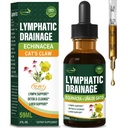 Cleavers Lymphatiage Drops Gelişmiş Lymph System Detox Cleanse, Echinacea, Milk Thistle, Cats Claw, Turmeric, Dandelion, Burdock Immune Support Supplement. 2oz