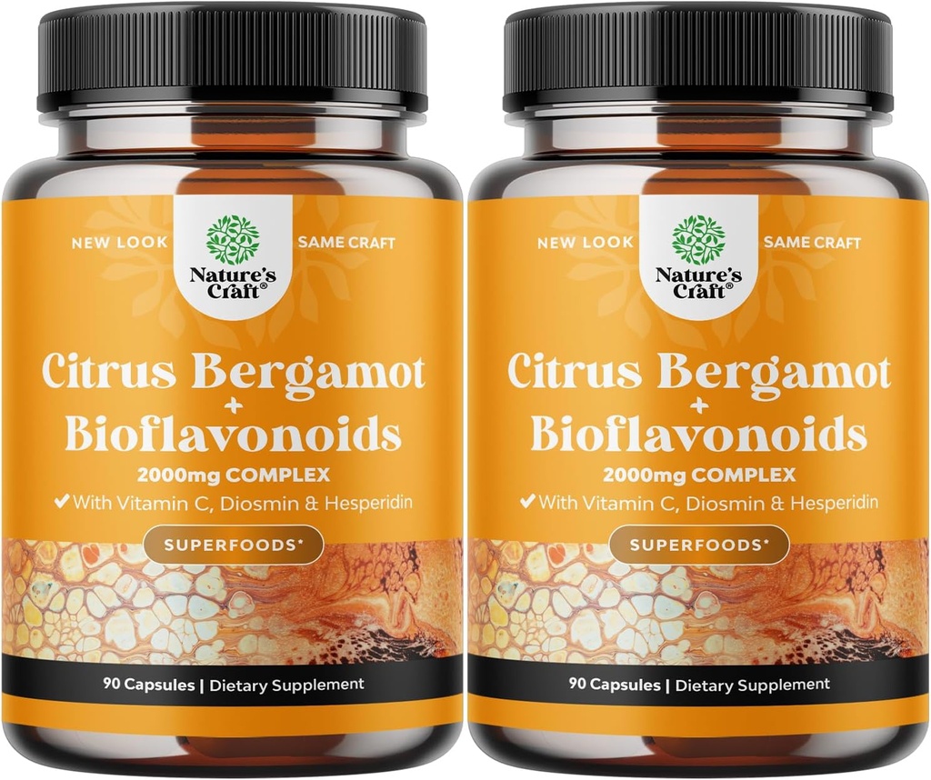 Citrus Bergamot Supplement with Citrus Bioflavonoids - Ultimate Citrus Bioflavonoids Supplement with Citrus Bergamot Extract 1000 mg Atari and Hesperidin for Immunity & Heart Health Support (2 Ay)