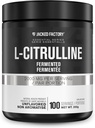 Jacked Factory L-Citrulline - Fermented L Citrulline Toz, Nitrik Oksit Artan Kan Akışı, Güçlü ve Endurance - 100 Hizmet, Unflavored