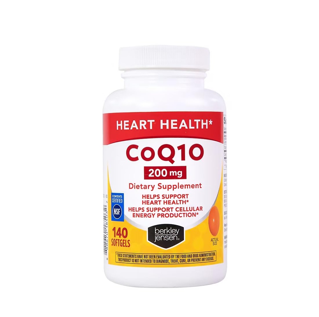 Berkley Jensen Diyeter Supplement, Coq10, 200 mg, 140 Kont