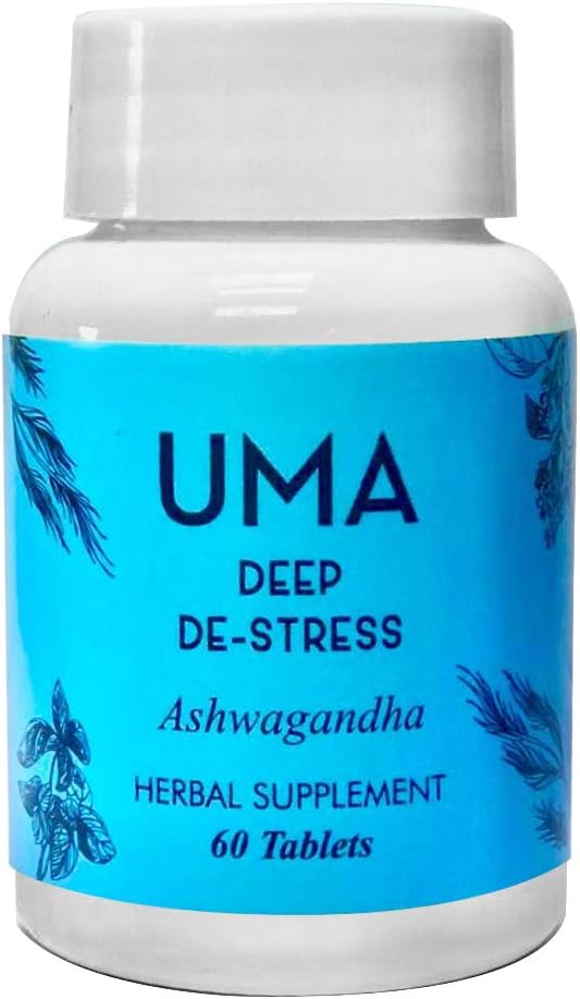 UMA Deep De-Stress Herbal Supplement | 100% Organik Ayurvedic Ashwagandha Supplement