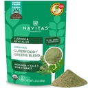 Navitas Organics Superfood+ Greens Meeting for Detox Support (Moringa + Kale + Buğdaygras), 6.3oz Bag, 30 Hizmet - Organik, Non-GMO, Vegan, Gluten-Free, Keto & Paleo...