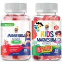 SUNNY SAM Magnezyum Çocuklar için 100 mg ve Magnezyum Gummies - 500 mg. Calm Magnezyum Chews - Magnezyum Citrate Chewable Supplement for Mood & Muscle Support