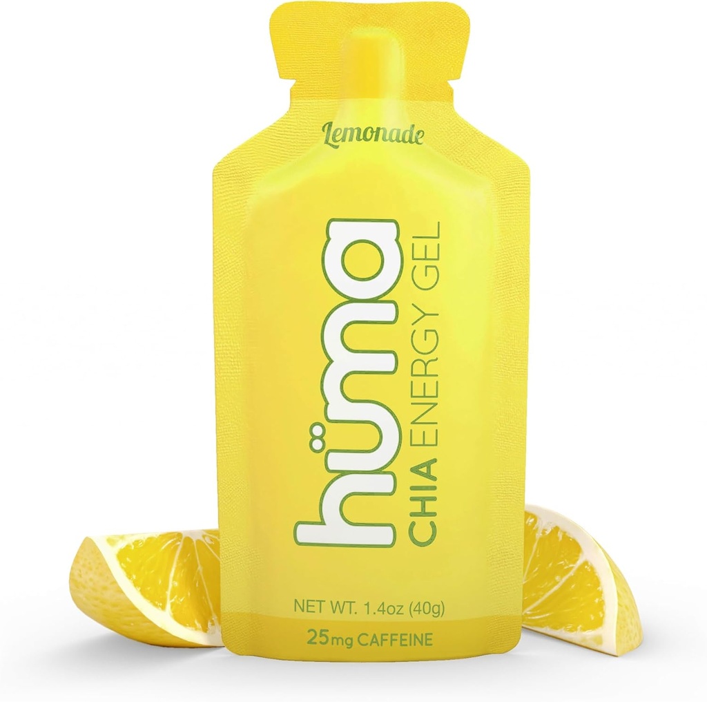 Huma Chia Energy Gel, Λεμονάδα, 12 Gels, 25mg καφεΐνη - Premier Sports Διατροφή για άσκηση αντοχής