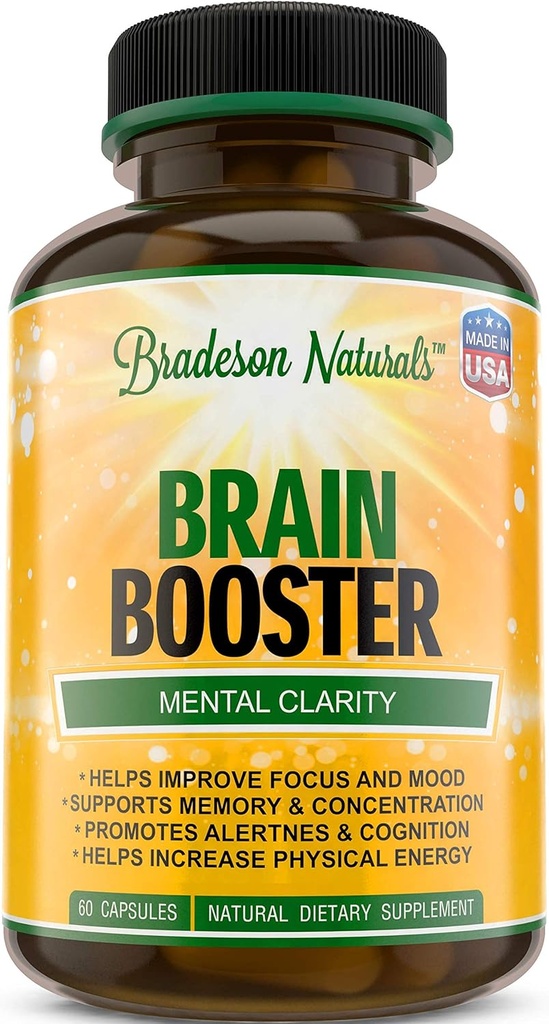 Focus, Memory, Clarity ve Energy için beyin ATM Supplement. Nootropics Branson. Full Potansiyeliniz - ABD'de 60 Capsules