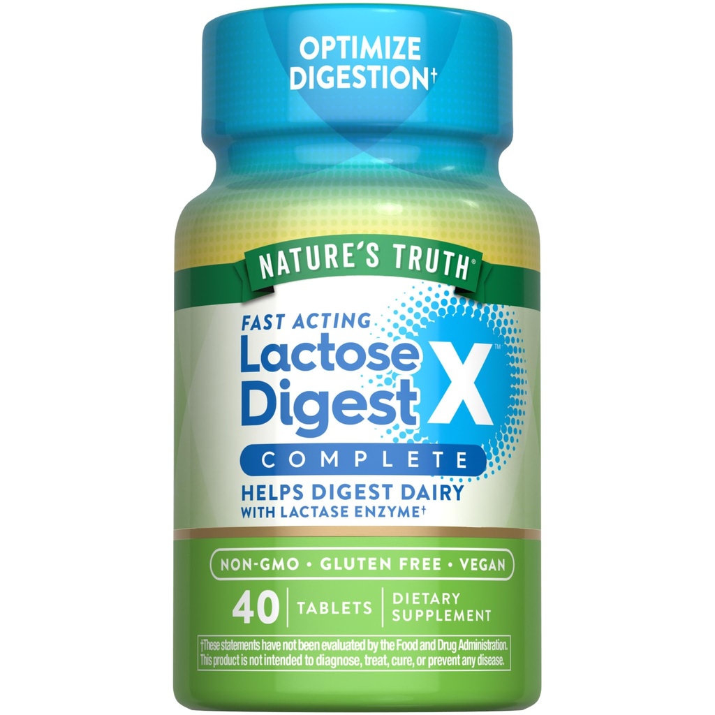 Nature's Truth Lactose Digest Pills Fast Acting | for Adults | with Lactase Enzyme | Vegan, Non-GMO & Gluten Free Supplement