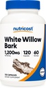 Nutricost White Willow Bark Capsules (TV başına 1200 mg) 120 Capsules - 60 Hizmet