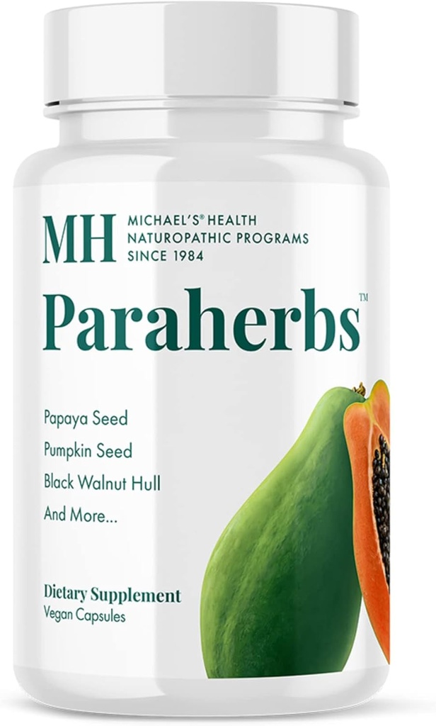 MICHAEL'S Health Naturopathic Program Paraherbs - 60 Vejetaryen Capsules - Fibers Intestinal Tract - Kosher - 15 Hizmet