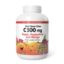 Doğal Faktörler, Çocuklar Ç 500 mg Vitamini, Immune Health, Bones, Teeth and Gums, Peach, Tutkulu ve Mango, 90 Wafers