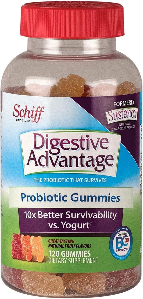 Schiff Digestive Avantaj Probiyotik Gummies, 120 Kont, 2 Paket