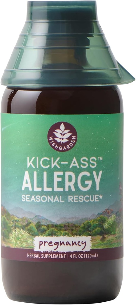WishGarden Herbs Hamile için Anti-Ass Alerji - Plant-Based Herbal Alerji Tamam w/Nettle Leaf, Echinacea & Yerba Santa, Güvenli Yardımcılara Sağlıklı Histamine Yanıtı 4ozens