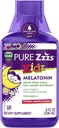 VICKS PURE Zzz Kidz, Υγρή Μελατονίνη Βοήθεια ύπνου για τα παιδιά και τα παιδιά, Βοηθά το παιδί σας πτώση ύπνου Φυσικά, χαμηλή δόση μελατονίνη, μούρο Γεύση, 8oz