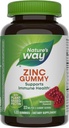 Nature's Way Zinc Gummies, Adult & Kids 9+ Ανοσοποιητική υποστήριξη Gummies*, 100% Ημερήσια αξία ανά υπηρεσία, μικτή γεύση μούρου, 120 μάσημα