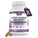 Liver Cleanse Detox & Επισκευή λιπαρών συμπληρωμάτων ήπατος 28-σε-1 Advanced Herbal Liver Health Supplement Formula - Γάλα γαϊδουράγκαθο Silymarin, εκχύλισμα Artichoke, Dandelion & μηλίτη Ξίδι - 60 χάπια