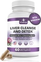 Liver Cleanse Detox & Tamir Fatty Liver Supplements 28-in-1 Gelişmiş Herbal Liver Health Supplement Formula - Süt Butle Silymarin, Artichoke Extract, Dandelion & Apple Cider Vinegar - 60 Pills