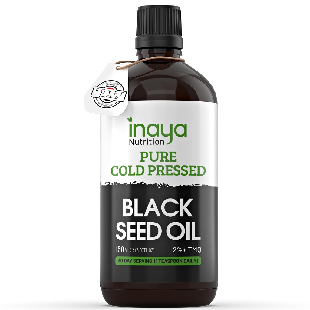 Nigella Sativa Black Seed Oil – Pure Cold-Pressed with 2 Thymoquinone | Mısır Kaynağı | Nutrient-Rich for General Wellness, Hair & Skin Care | 30 Cam Şişe Şişe