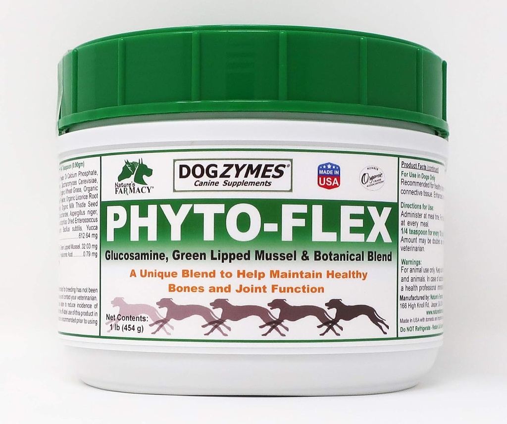 Dogzymes Phyto Flex - Glucosamine, Chondroitin, MSM ve Hyaluronic Asit... (1 Pound)