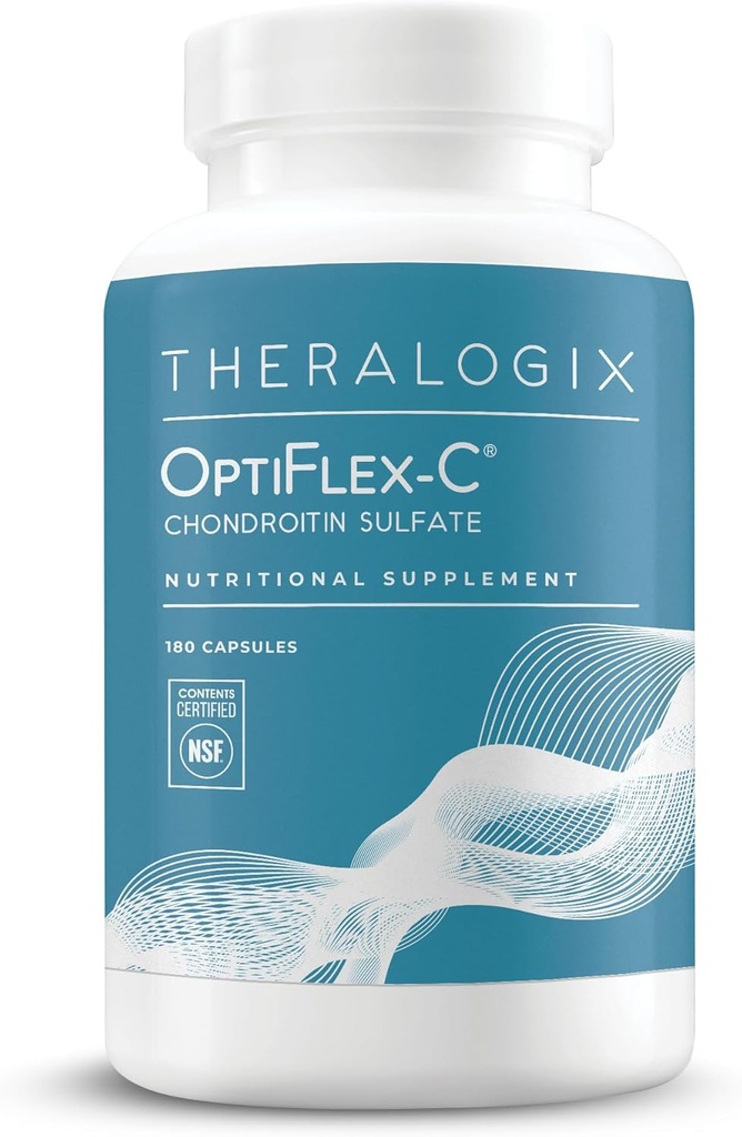Theralogix OptiFlex-C Chondroitin Sulfate - 90 Günlük Supply - Chondroitin Capsules - Sağlıklı Ortak Fonksiyonlar ve Hareketliliği Destek - Kadınlar ve Erkekler için Ortak Destek Desteği Tamamladı - 180 Capsules