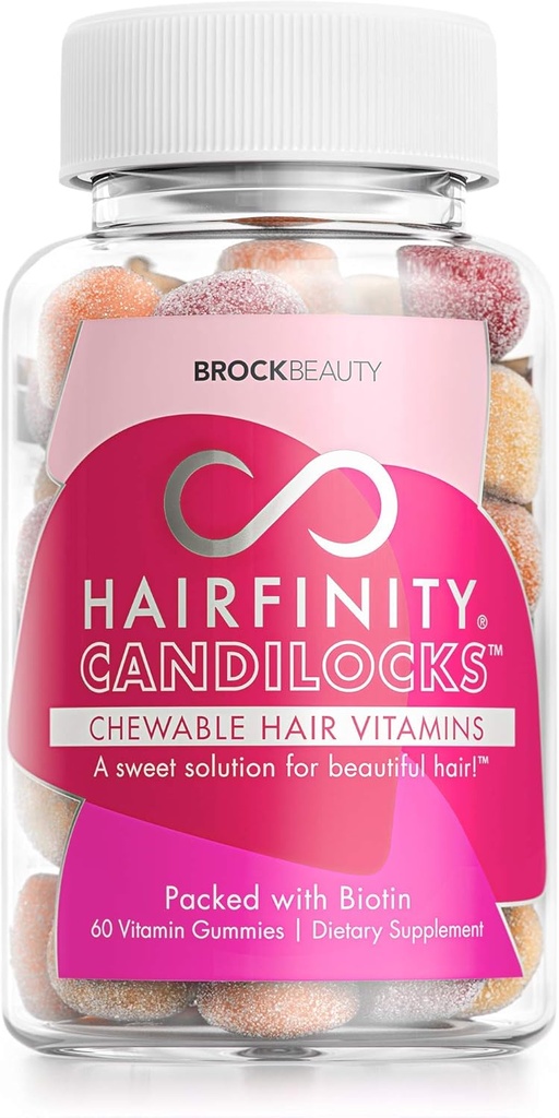 Saçfinity Candilocks Chewable Hair Vitamins - Gummies Bilimsel olarak Biotin, Inositol ve Longer, Güçlü Saç Büyümesi (60 Vejetaryen Gummies) ile formüle edilmiştir.
