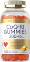 Carlyle CoQ10 200 mg Gummies | 140 Kont | Mango Pineapple Flavor | Vegan, Non-GMO, Gluten Free Supplement Supplement