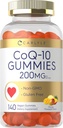 Carlyle CoQ10 200 mg Gummies | 140 Kont | Mango Pineapple Flavor | Vegan, Non-GMO, Gluten Free Supplement Supplement
