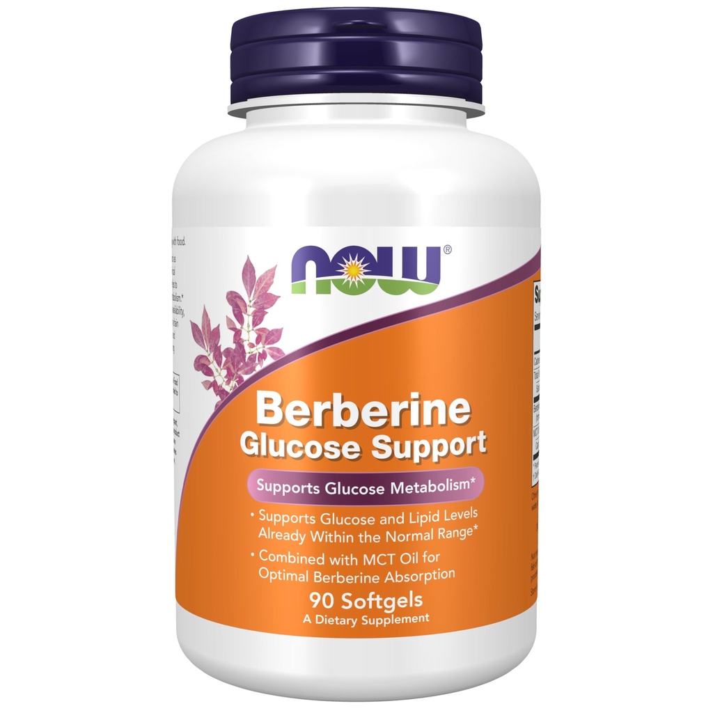 Şimdi Gıdalar Tamamlar, Berberine Glucose Desteği, Optimal Berber Aborpsiyon için MCT Oil ile Kombine, 90 Softgels