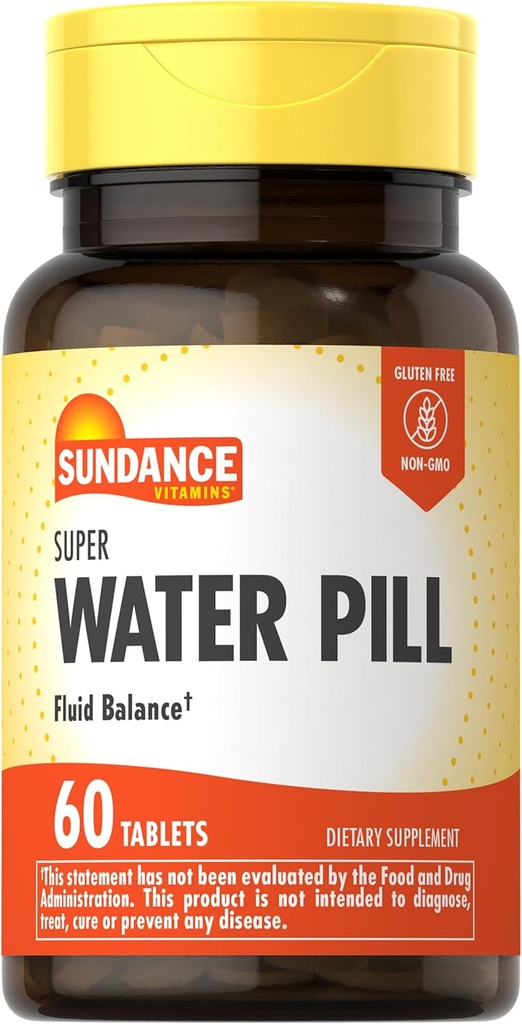 Sundance Water Pill | 60 Tablet | Akışkanlar Denge Tamam | Vejetaryen, Non-GMO ve Gluten Free Formula